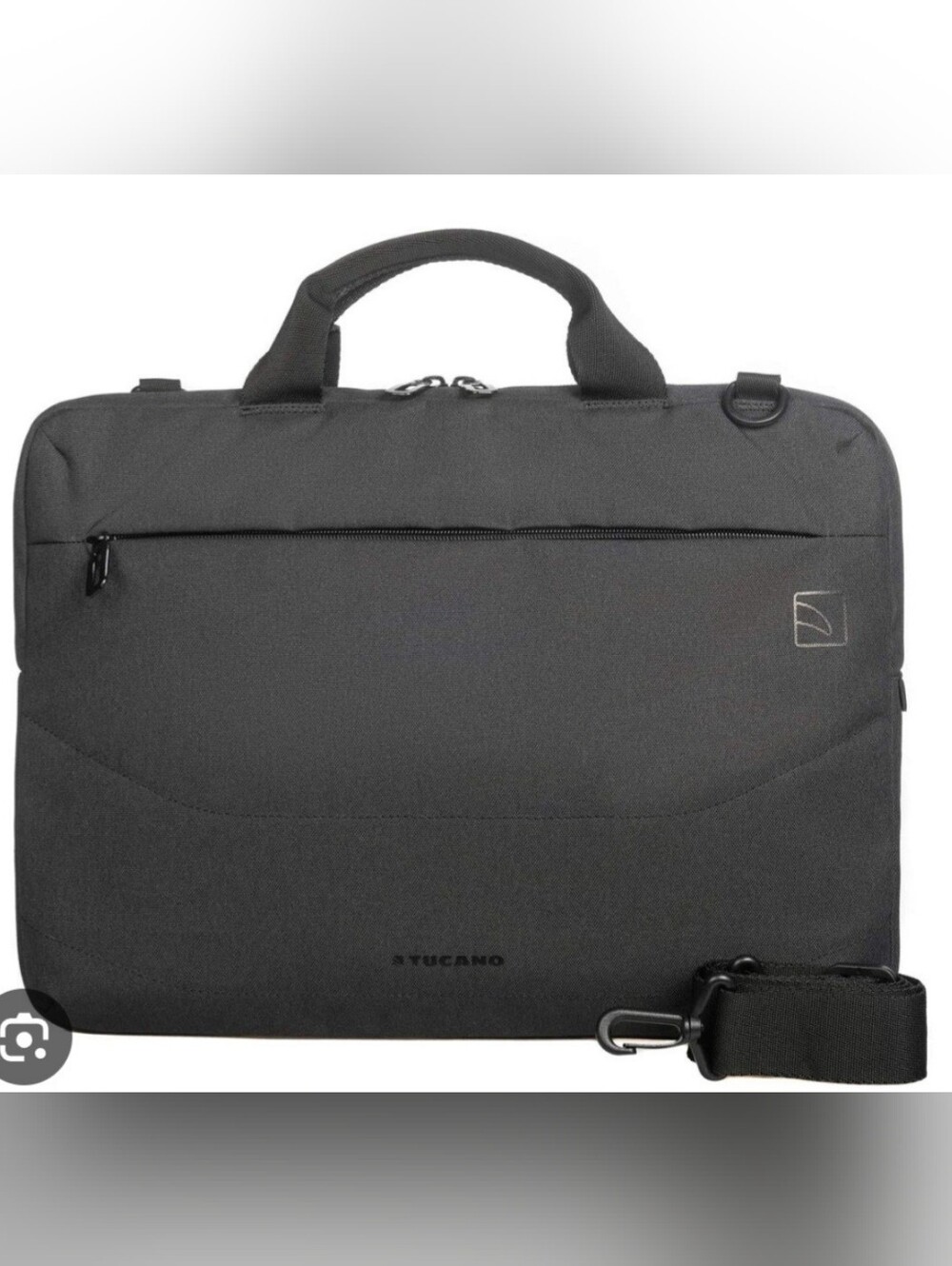 Tucano Milano Italy Dark Grey Laptop Bag W/Adjustable Shoulder Strap